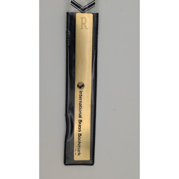 Vintage International Brass Bookmark Co. Inc. Monogram “R” Brass Bookmark case - Picture 1 of 1